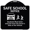 Signmission Designer Series-Safe School Students Must Enter And Exit From Driver Si, 18" L, 18" H, BW-1818-9755 A-DES-BW-1818-9755 - alternate 1